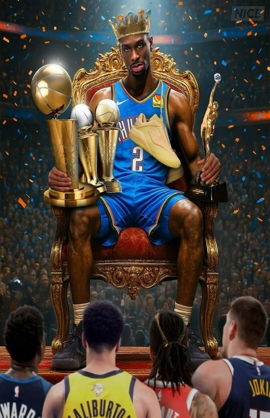 NBA Basketball OKC Champions Shai Wall Vinyl Decal Poster (Removable Adhesive)