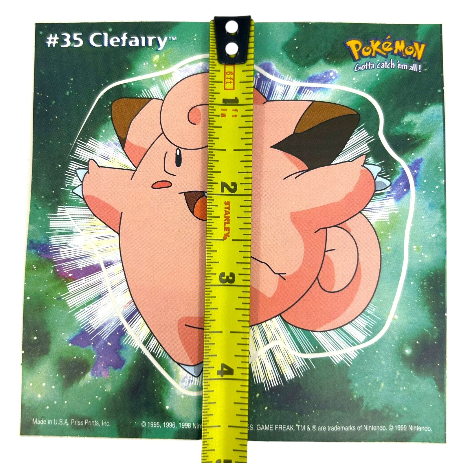 Pokemon Collect ’em Stick-Ups Clefairy #35 Large 4” Sticker Priss Prints