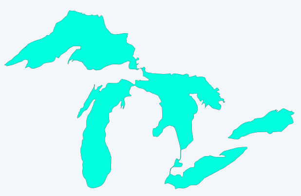 Michigan Great Lakes Vinyl Decal Sticker – You choose color and size
