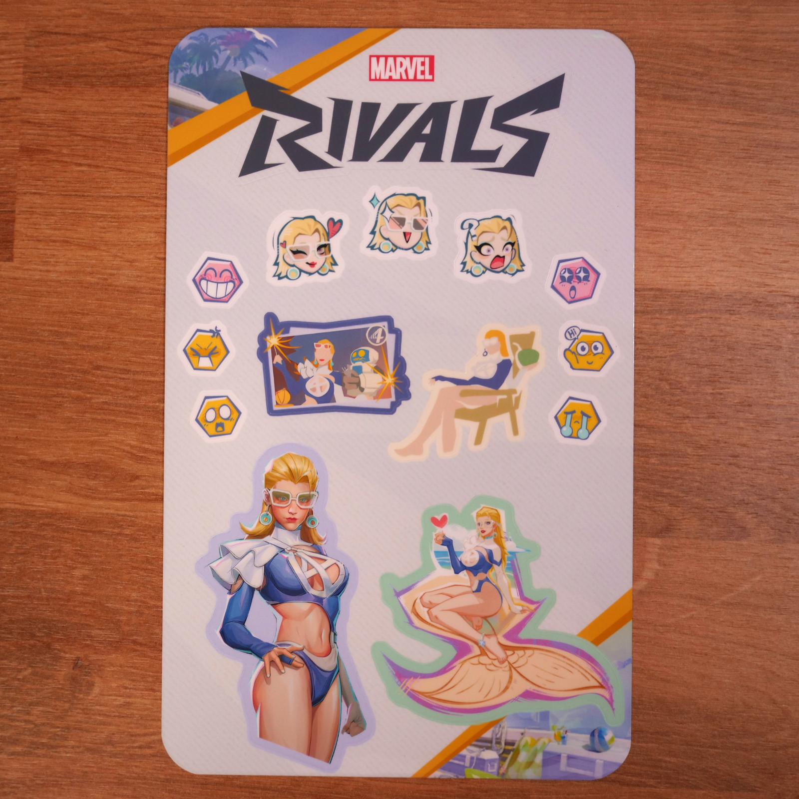 Marvel Rivals Invisible Woman Summer Skin Sticker Sheet