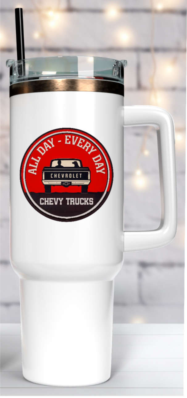 Car Classics "Chevy Trucks" – 4" Handcrafted Vinyl Decal Cooler Vehicle Laptop