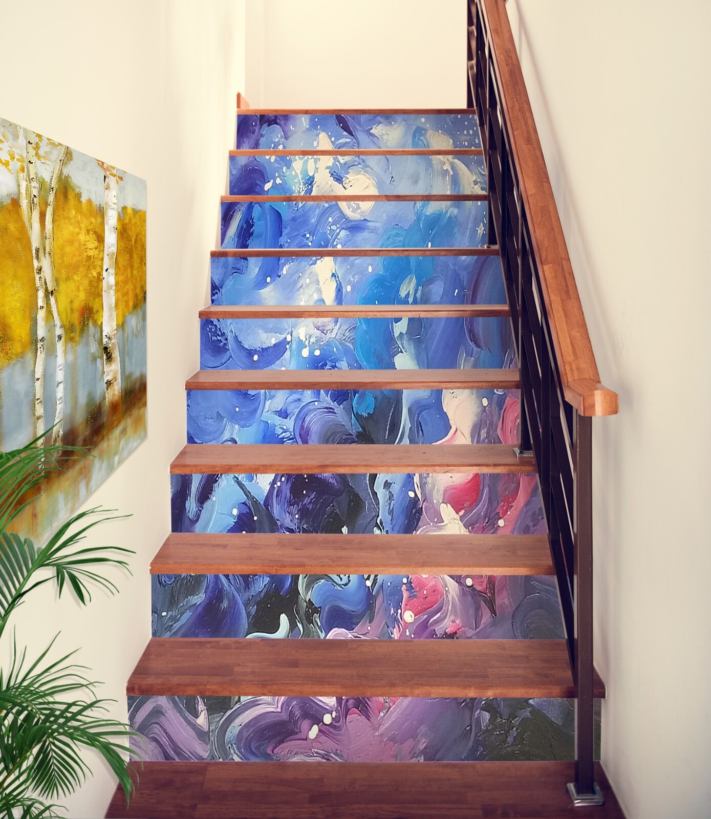 3D Gorgeous Colors 8598 Stair Risers Decoration Photo Mural Decal Wallpaper Rom
