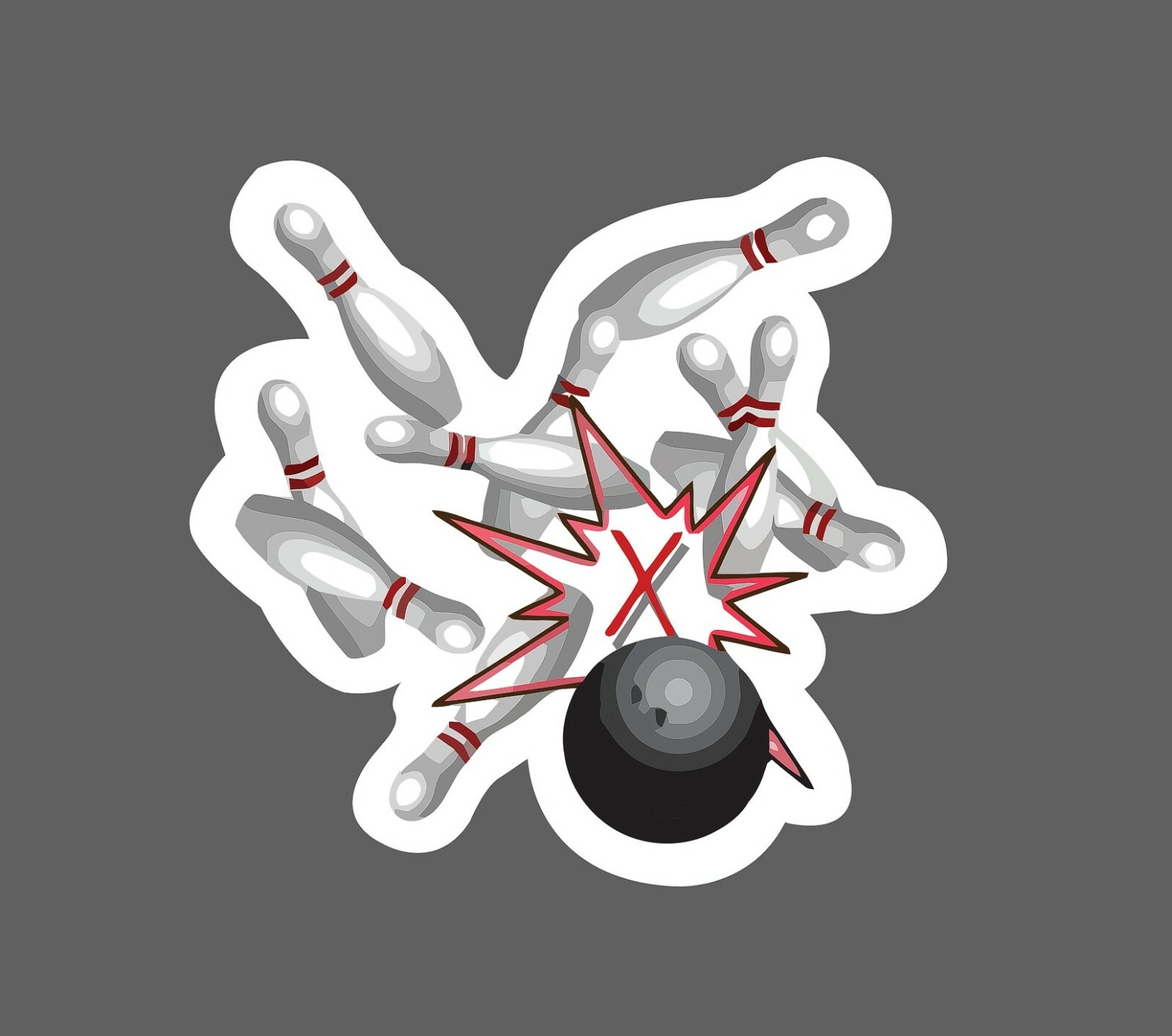 Bowling Sticker Strike 300 Waterproof – Buy Any 4 For $1.75 Each Storewide!