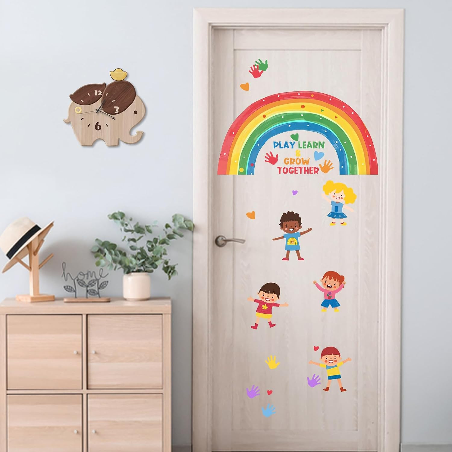 Inspirational Kids Rainbow Wall Decals Stickers, Equality | Motivational Play Le