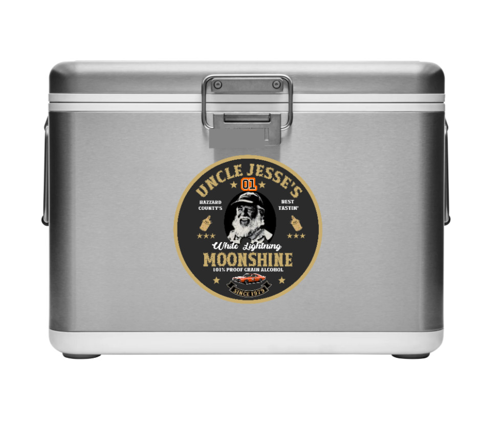 Dukes of Hazzard's (Uncle Jesse's Moonshine) 4" Handmade Vinyl Decal Vehicle 26