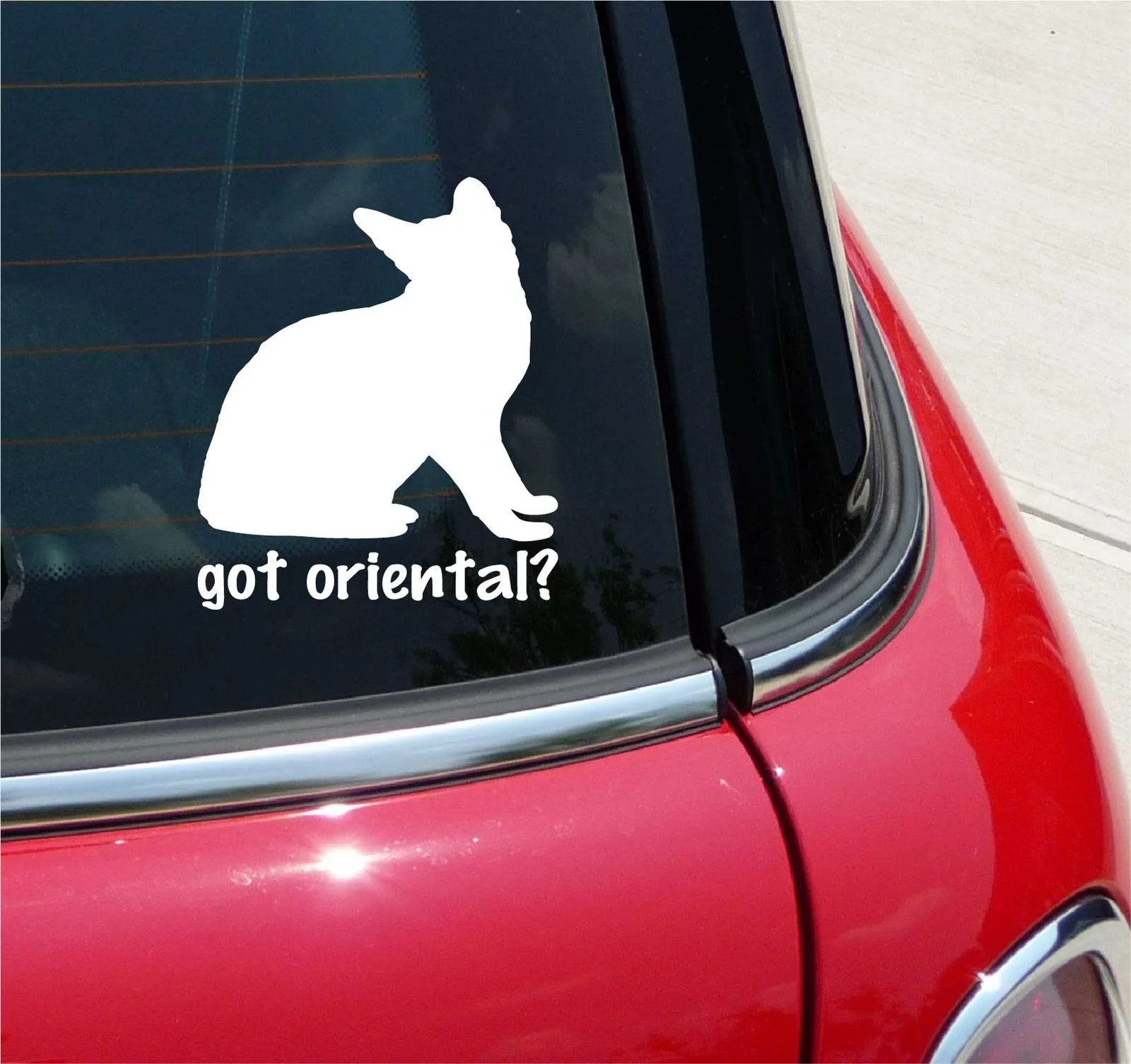 GOT ORIENTAL? CAT GRAPHIC DECAL STICKER ART CAR WALL