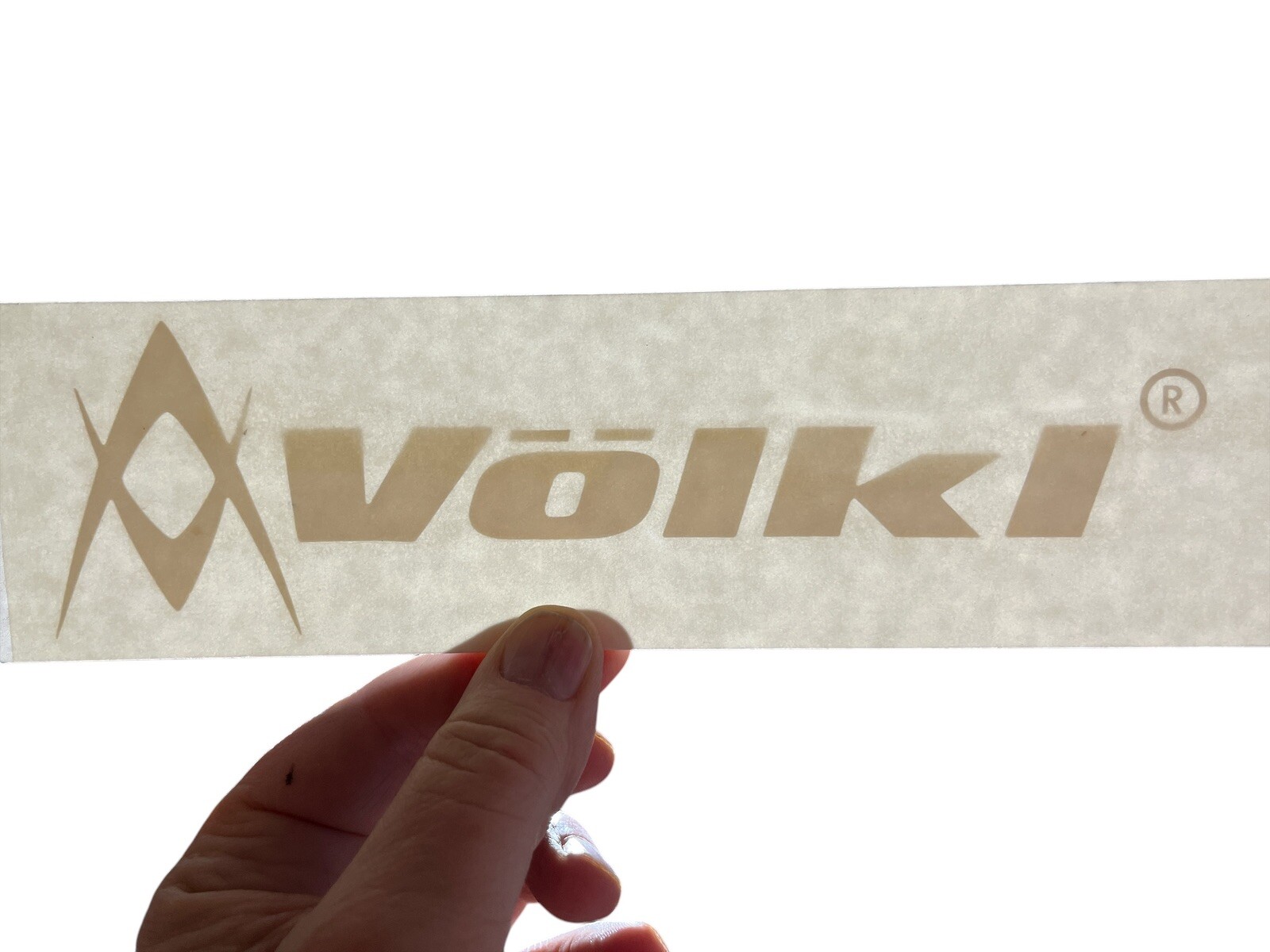 VOLKL Sticker Decal White approx 8”x2” Ski Snowboard Tennis