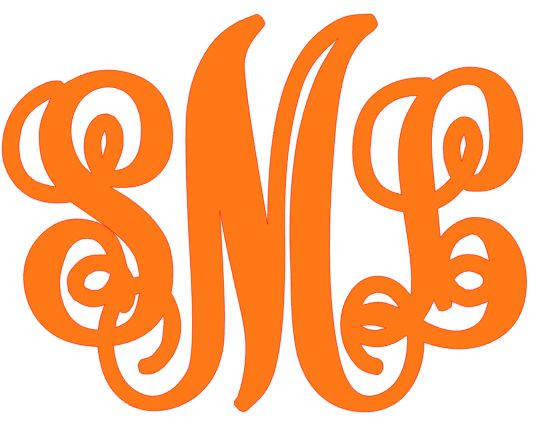 Script Monogram- Great gift idea for Yeti, Cellphones, Auto, Laptop