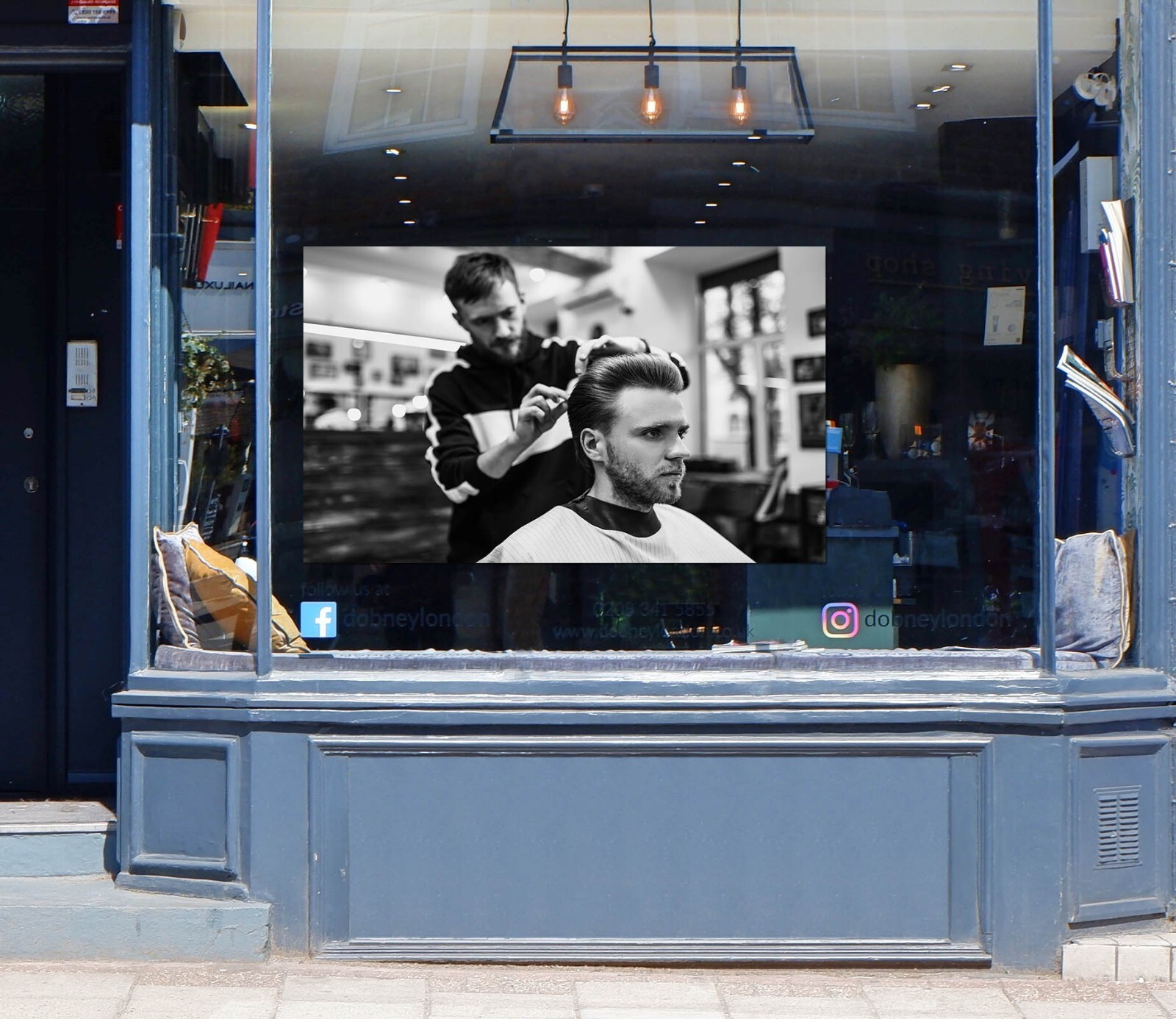 3D Man Hair Cut K1345 Barber Shop Window Stickers Vinyl Wallpaper Wall Murals Ka