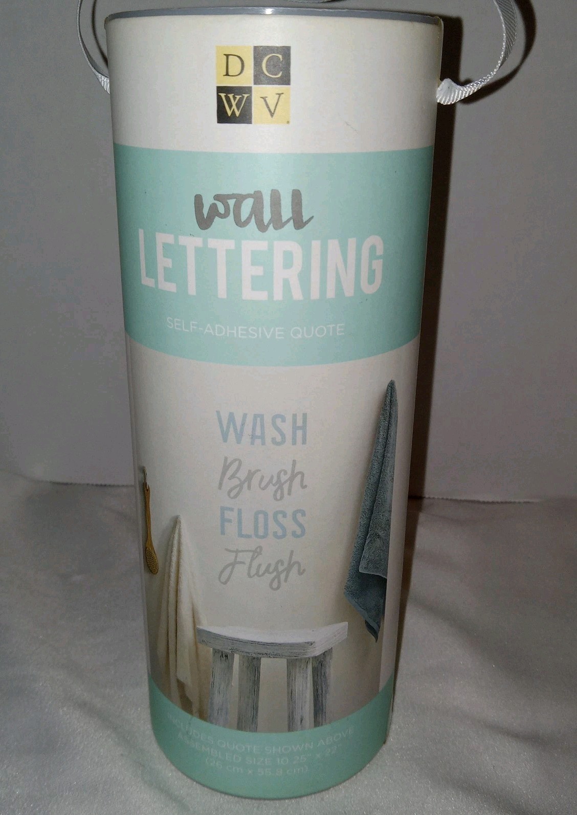 DCWV Home removable wall vinyl Wash Brush Floss Flush Wall Lettering Quote