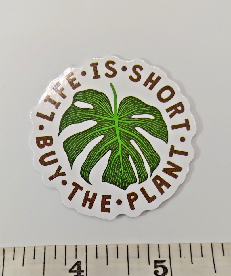 Plants-Humor-Garden-Funny-Happy-Vinyl Sticker-Decal-NWOT-Free Shipping!