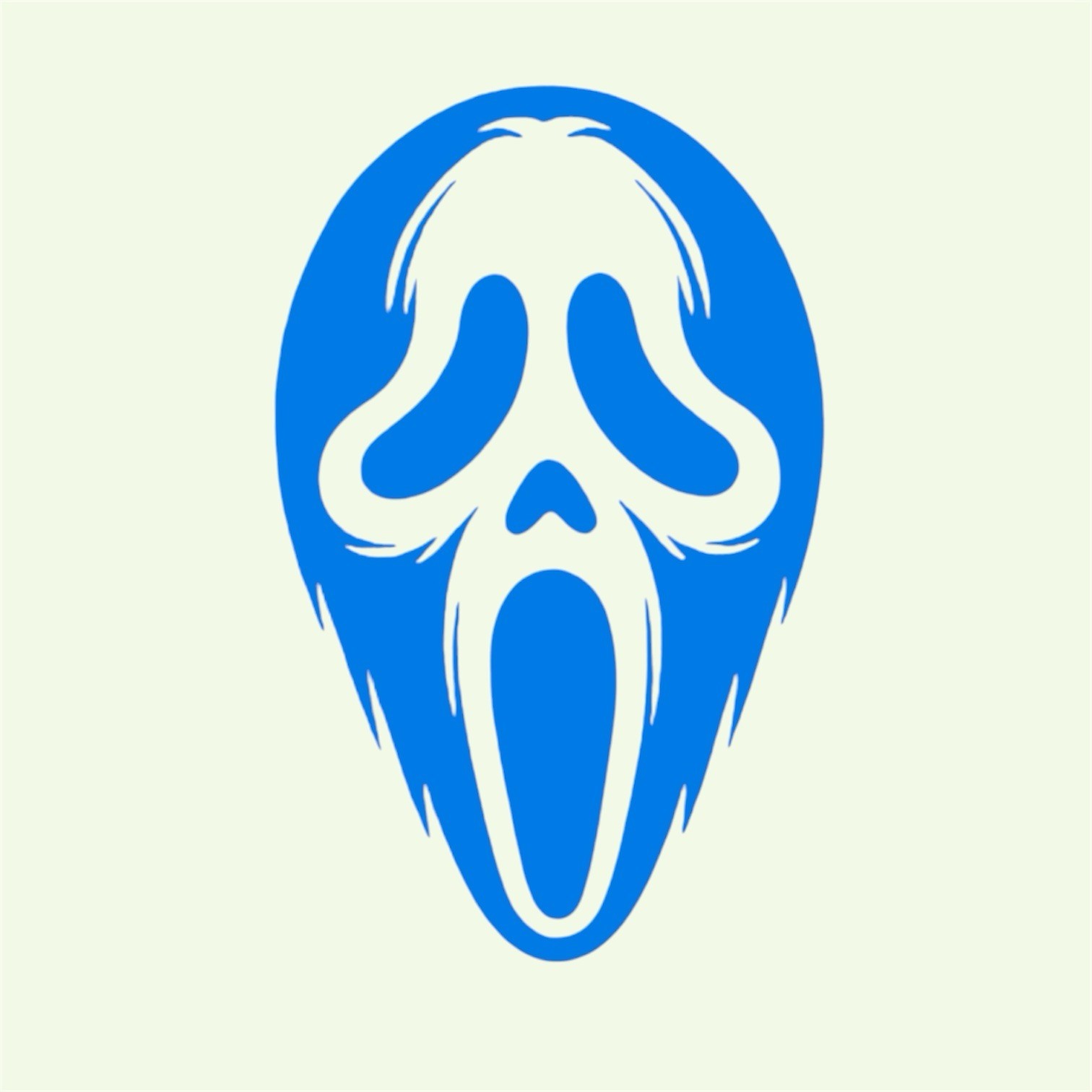 Yelling ghost Decal for car Windows Laptops most Smooth Surfaces