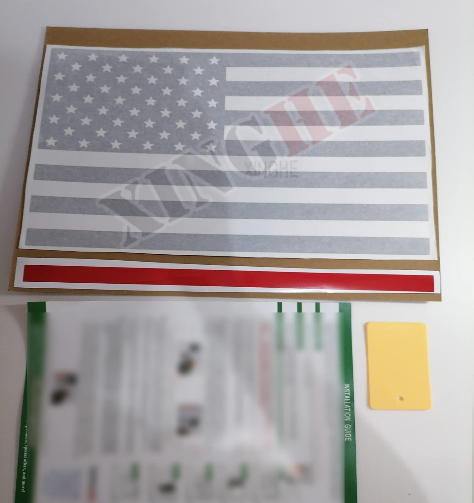 20192026 Chevy Silverado GMC Sierra Rear Middle Window American Flag Decal