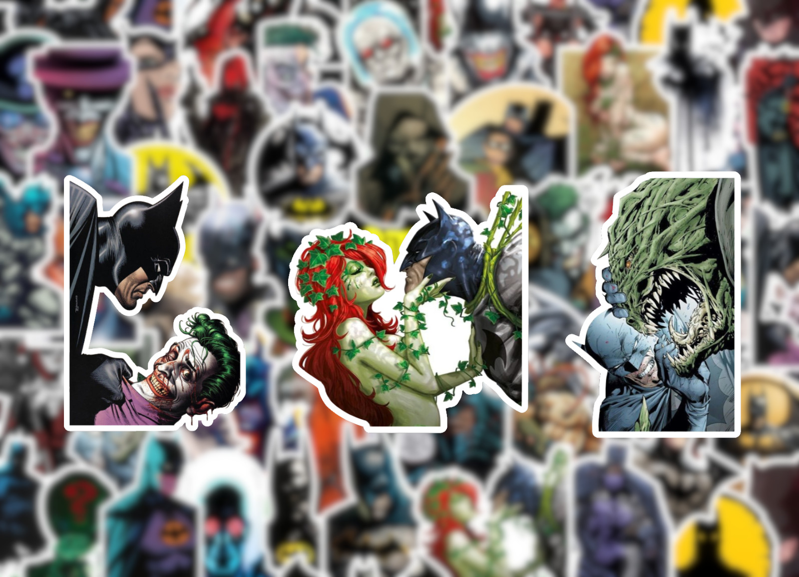 25/50 Batman Sticker Pack – Waterproof Vinyl – Joker Harley Quinn Riddler