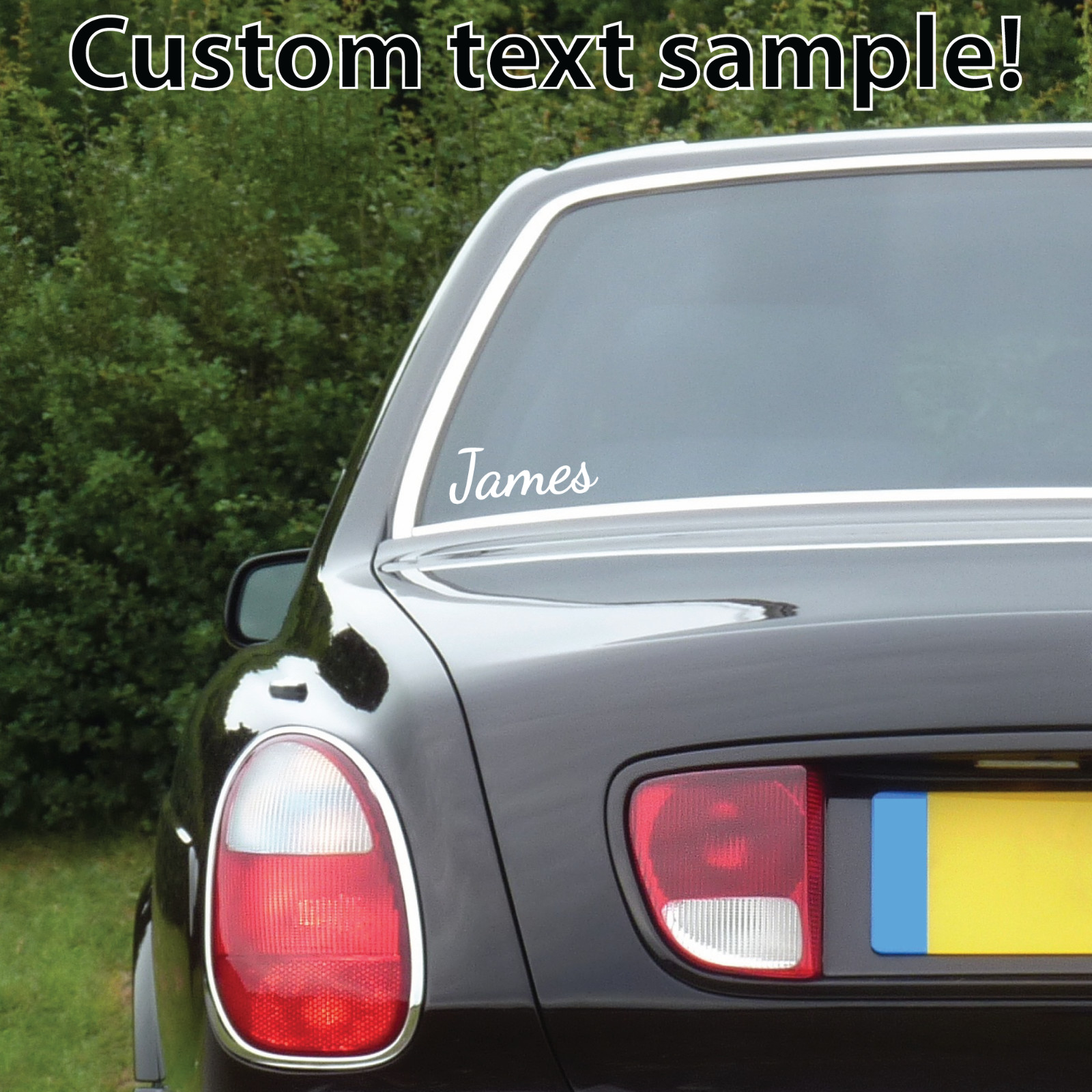 CUSTOM TEXT Sticker Vinyl Decal Script Font Custom Lettering Quote Car Sticker