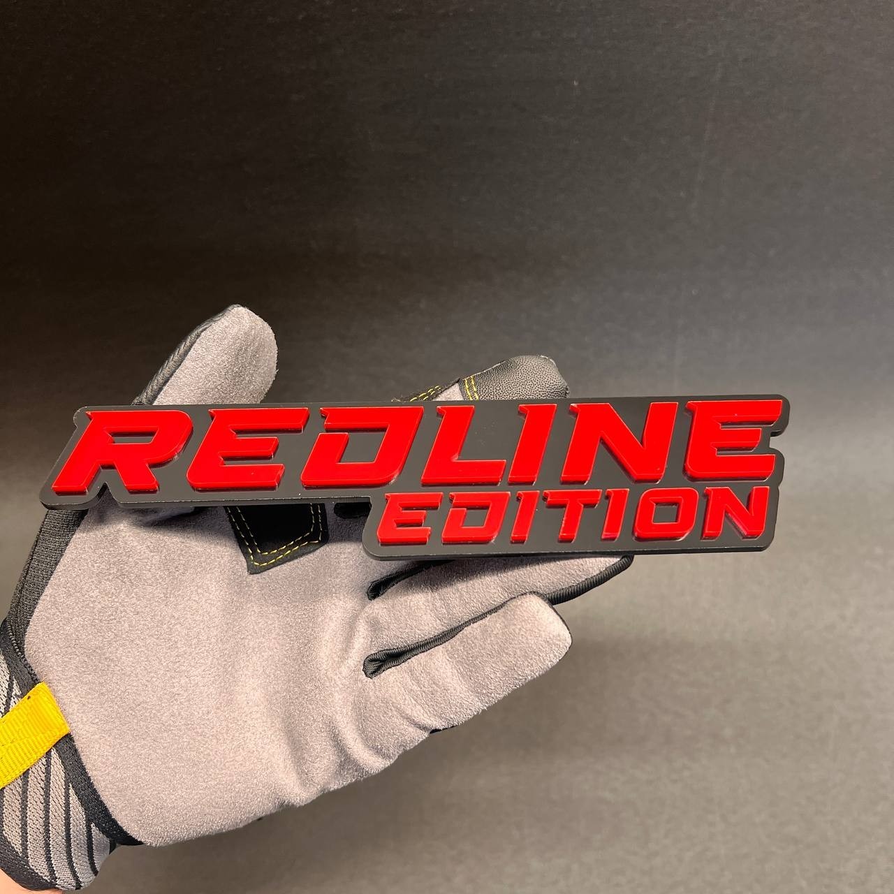 REDLINE EDITION 3D Car Badge Fender Emblem – Grille Holder Acrylic Car Decal 1PC