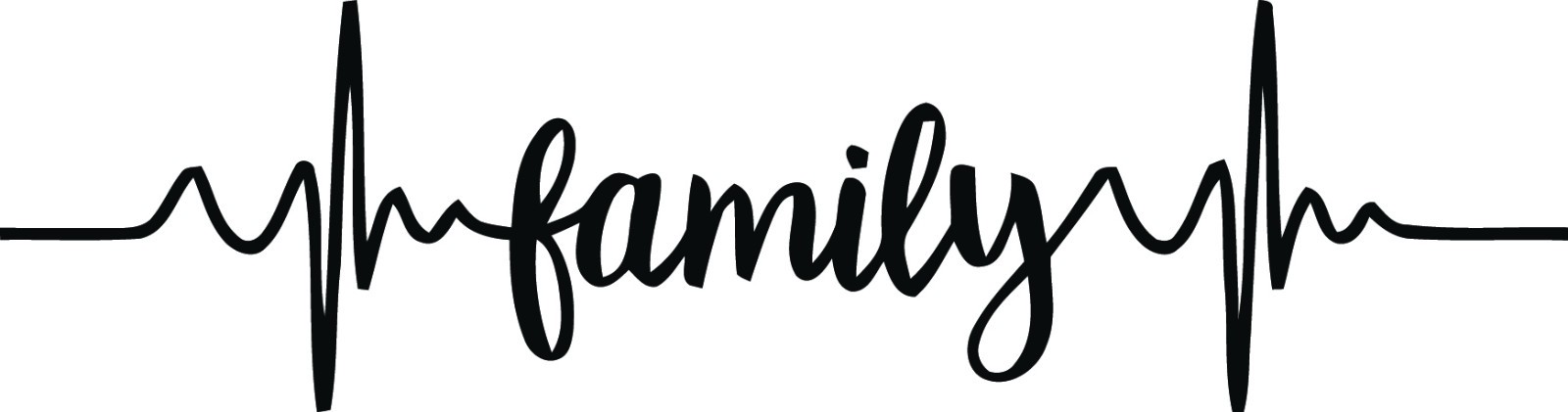 Family Heartbeat Decal Sticker – Add Love to Your Home Décor – 6565
