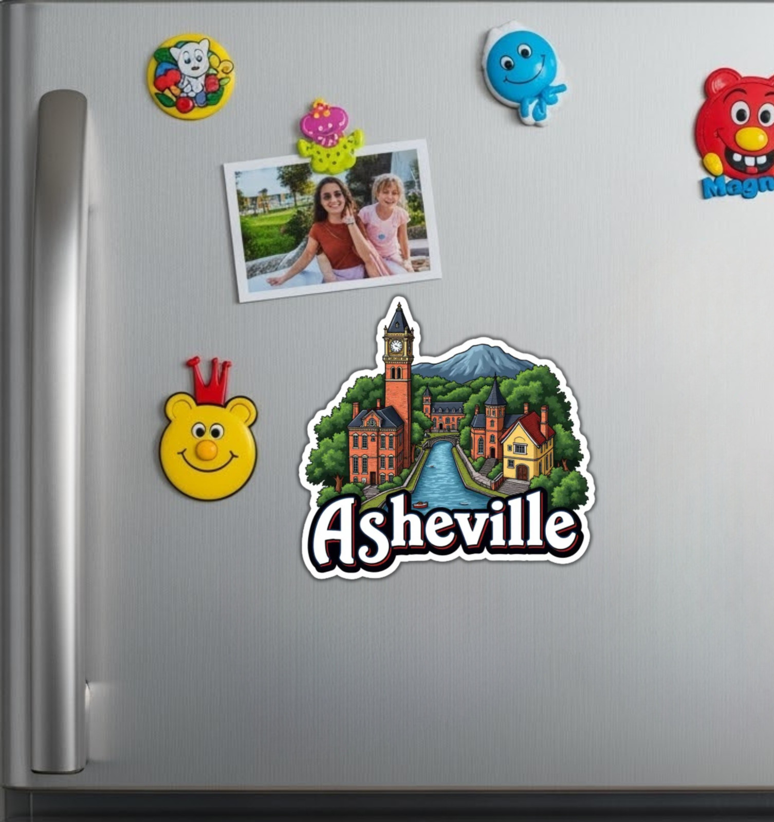 Asheville North Carolina Fridge Magnet or Laptop Sticker