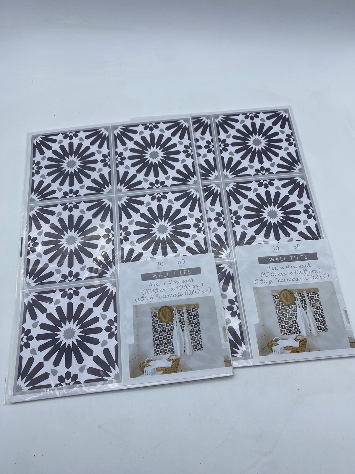 (2) 10pcs Self-adhesive Bath Kitchen Wall Stair Tile Sticker