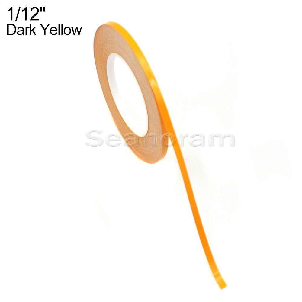 1/12" 2mm Dark Yellow DIY Home Shop Pinstriping Pin Stripe Decal Vinyl Sticker