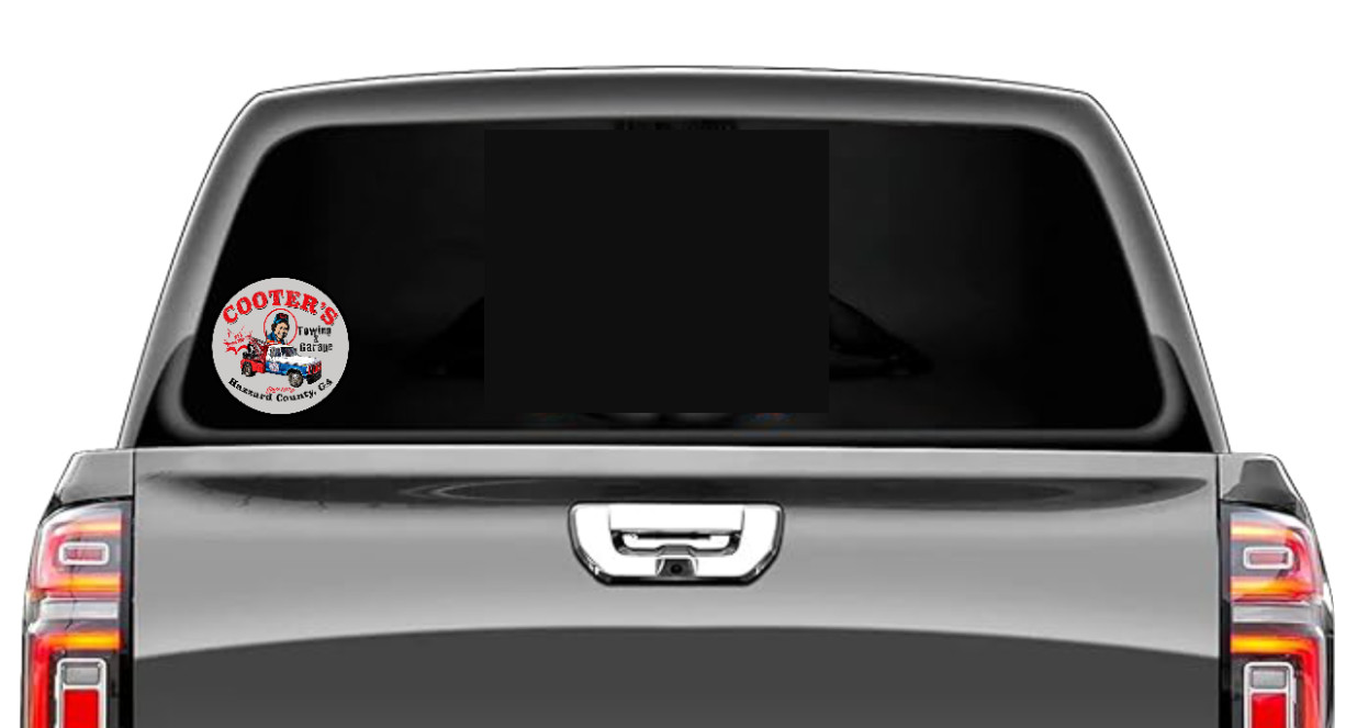Dukes of Hazzard (Cooter's Garage) 4" Vinyl Decal Sticker Vehicle Cooler Laptop