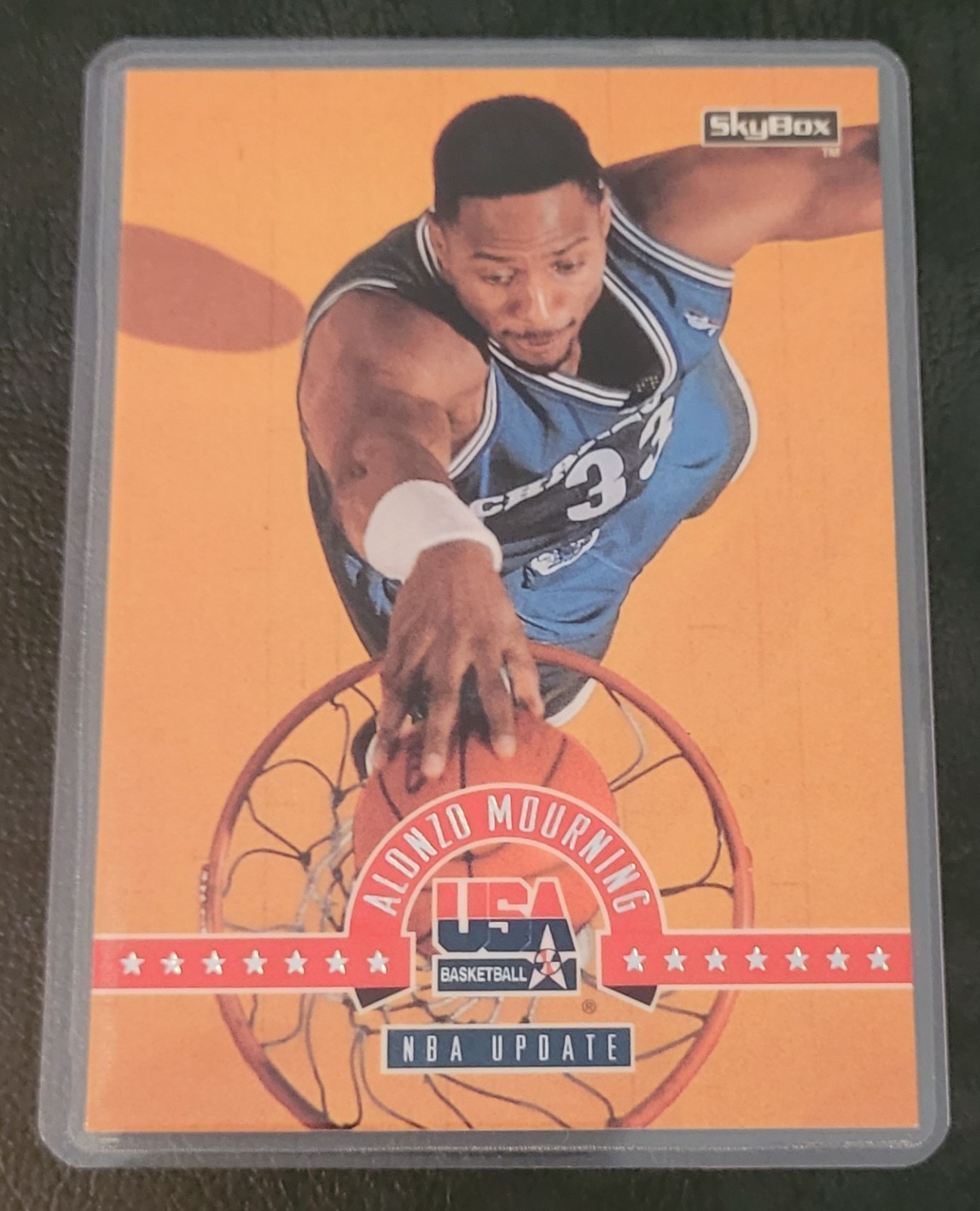 Alonzo Mourning Basketball Card HOF Fridge/Locker/Cabinet Laminated Magnet