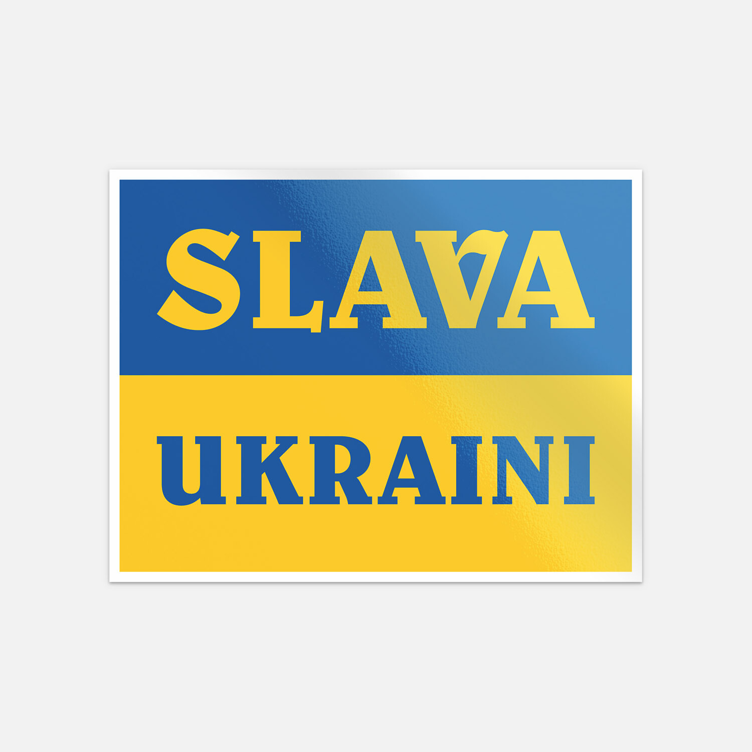Slava Ukraini Glory To Ukraine Support Flag Car Bumper Vinyl Sticker Decal