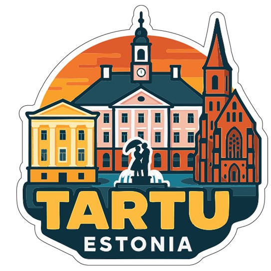 Tartu Estonia Sticker Decal Vinyl Die-Cut City Skyline Landmark Design