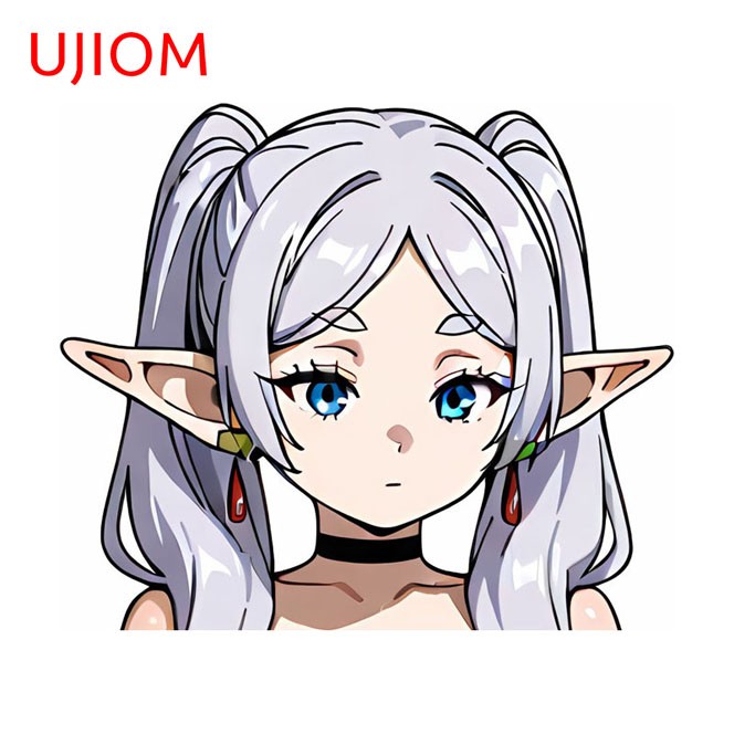 EARLFAMILY 5.1" Frieren Futa Anime Car Sticker Car Door Fashionable SUV Decals