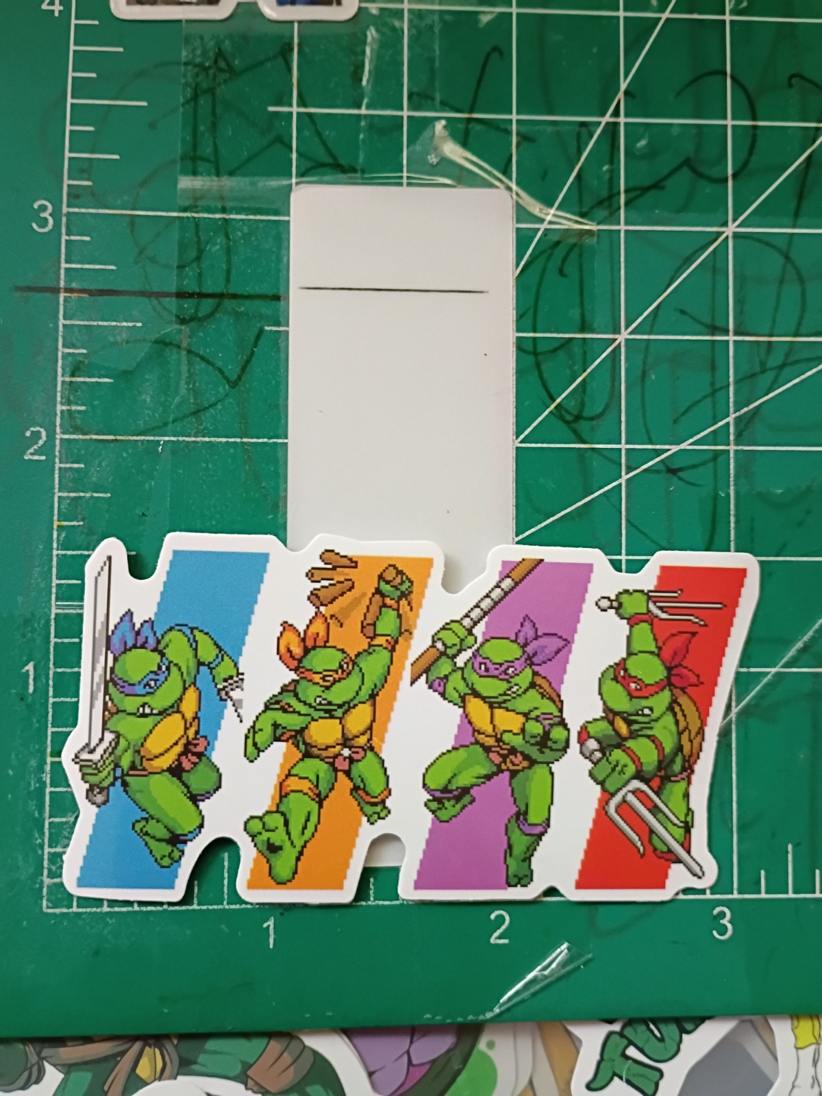 TMNT STICKER X VYNIL HIGH GLOSS DIECUT STICKER X 3x 1.5 INCHES STICKER X TMNT…