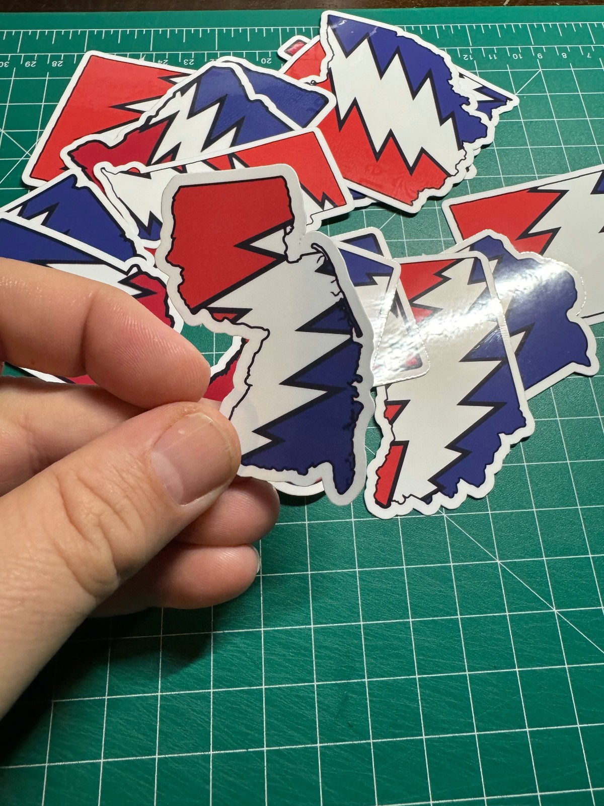 New Jersey Stealie – Grateful Dead – Laminated Vinyl Sticker 1.5"x3"