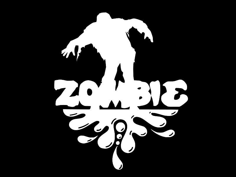 ZOMBIE BLOOD SPLASH Horror Vinyl Decal Car Wall Laptop Sticker CHOOSE SIZE COLOR