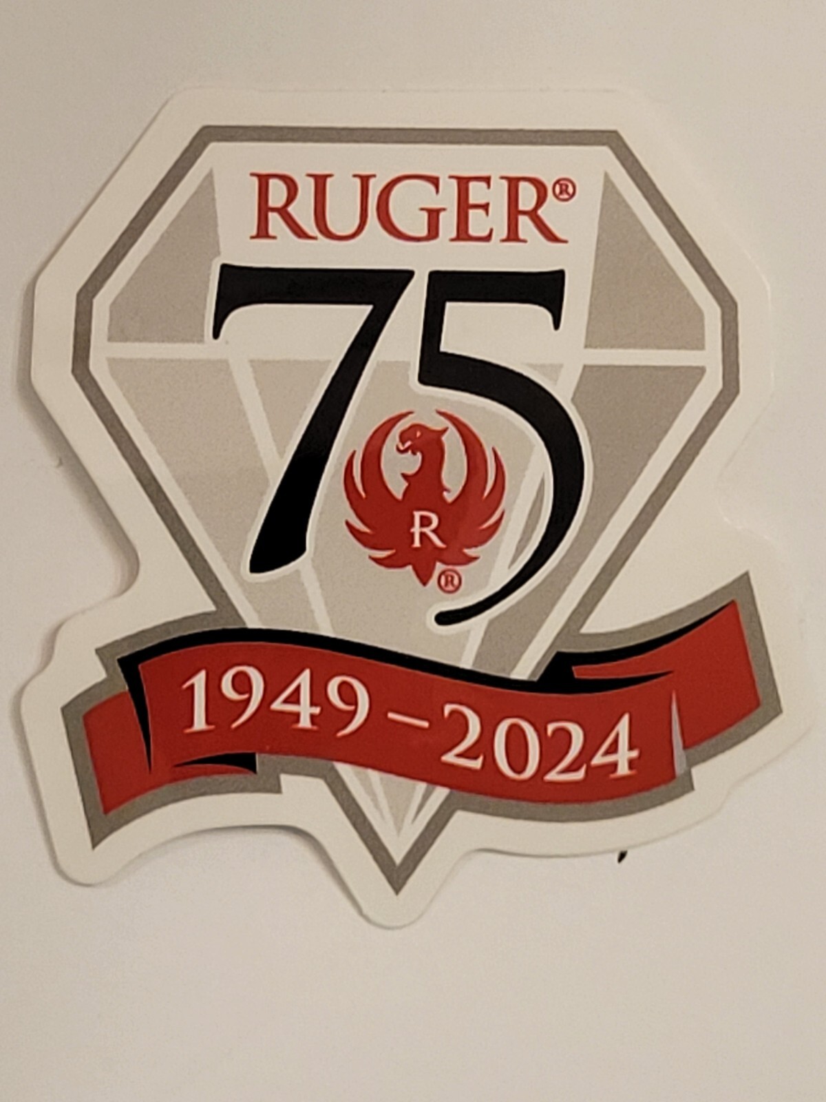 Ruger Firearms 75th Anniversary 1949-2024 Vinyl Decal Bumper Window Safe Sticker