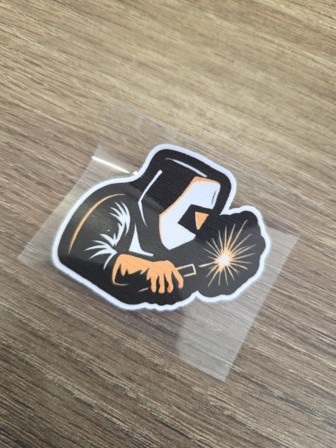 Hard Hat Vehicle Welder UV DTF Decal Sticker Waterproof Silloutte