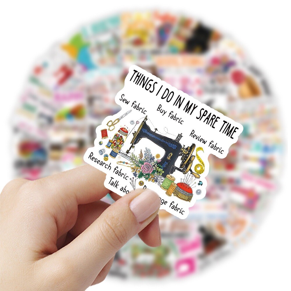20 Random Sewing Stickers Quilting DIY Craft Decals Laptop Hydro Free Shipping!