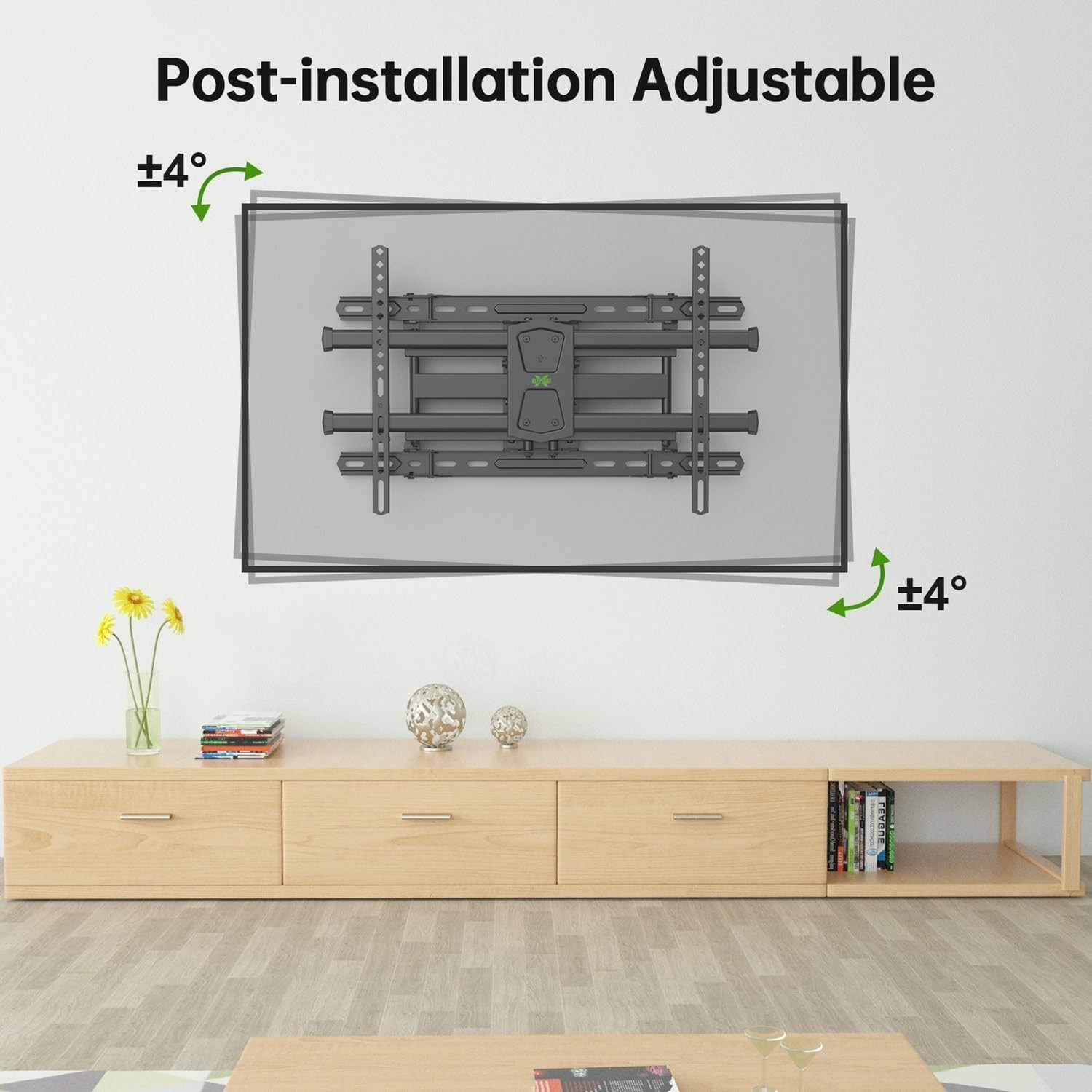 Ul Listed Tv Wall Mount For 42"85" Tvs Up To 110lbs And 8"24" Wood Studs Tv Moun