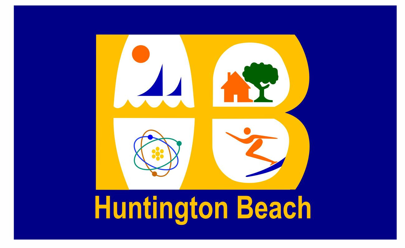 Huntington Beach California Flag Sticker Decal F694