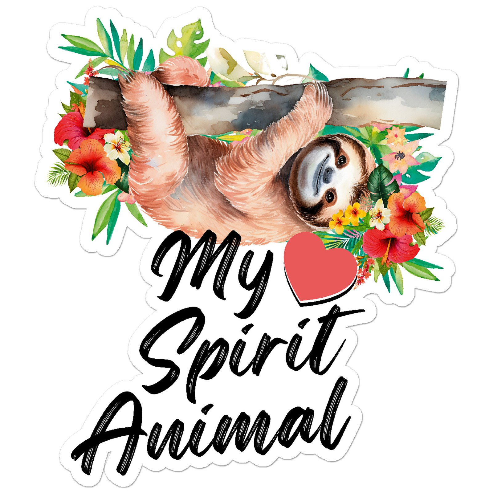 Sloth My Spirit Animal – Vinyl Decal Sticker – Car Window Laptop – ebn9132