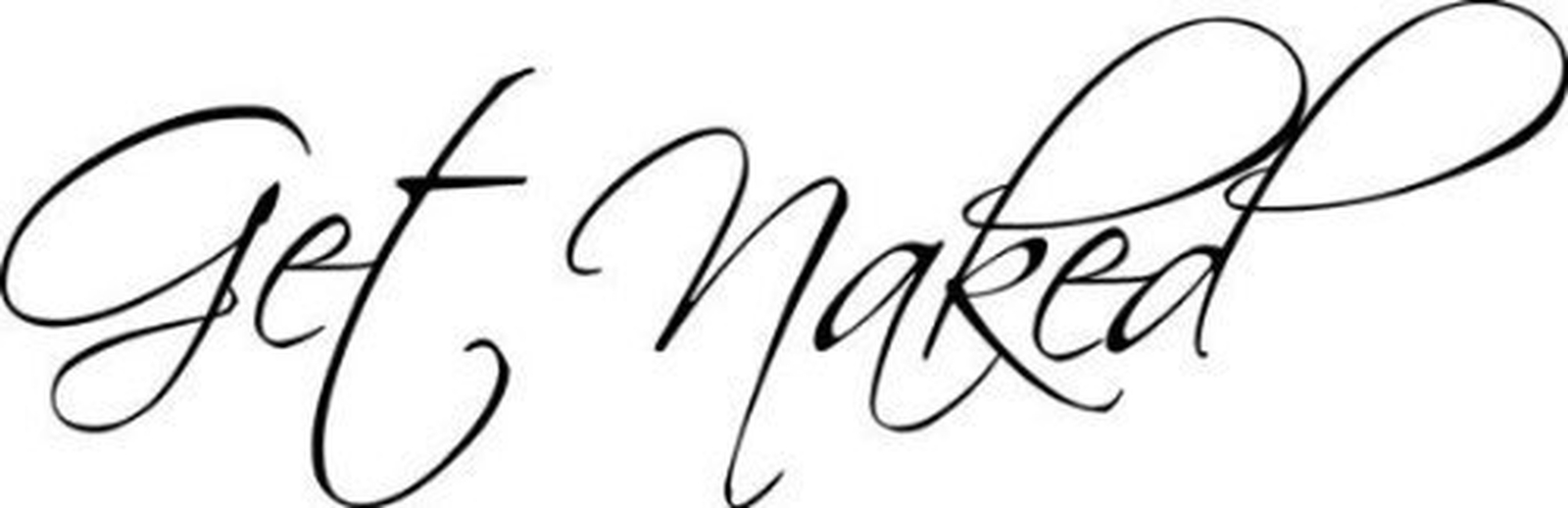 Get Naked Wall Decal Vinyl Bathroom Wall Art Stickers Black15" X 51" Black