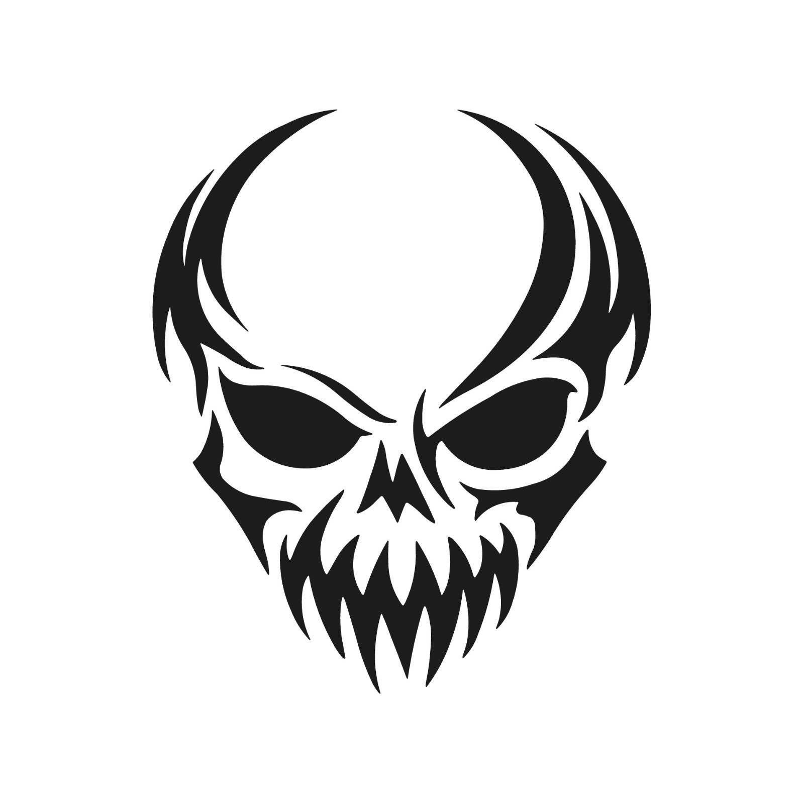 Tribal Skull Vinyl decal laptop Human Skulls sticker