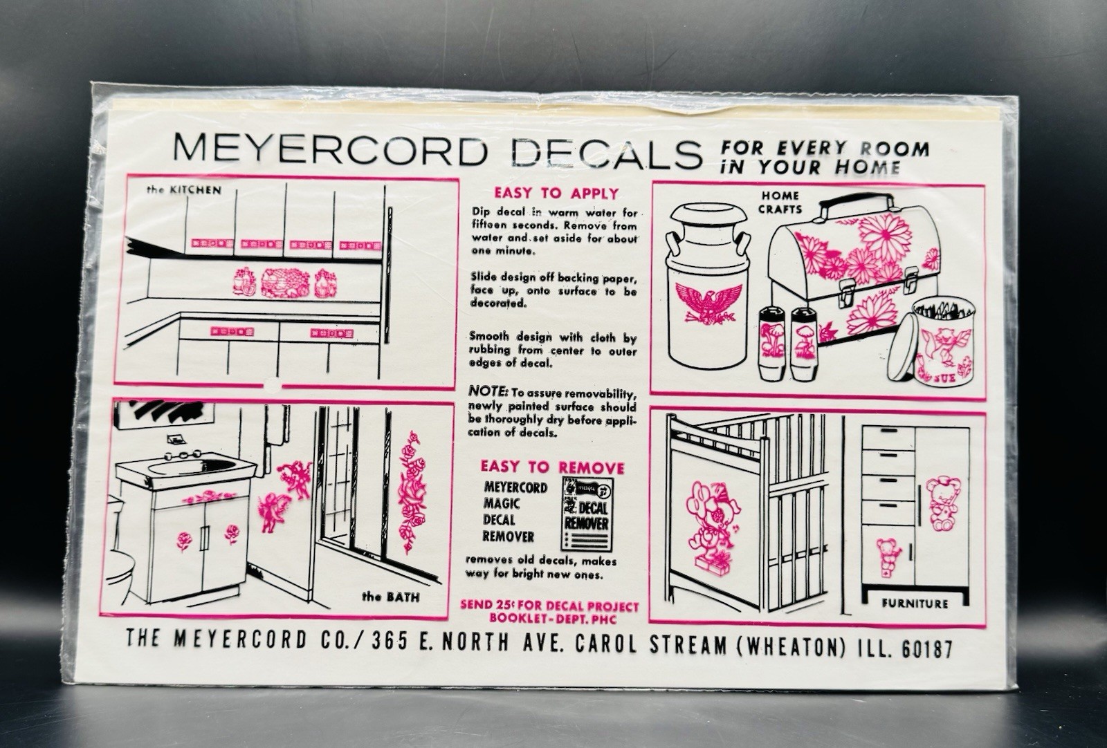 Vintage Meyercord Decorator Decal Of Classic Sailing Ship 13" X 8.5"