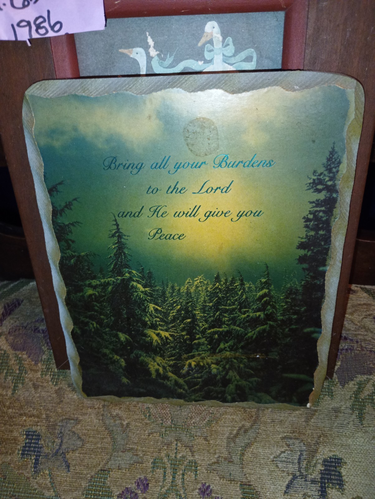 Holy Bible Scripture Wooden Plaque 7"x 8 1/2"