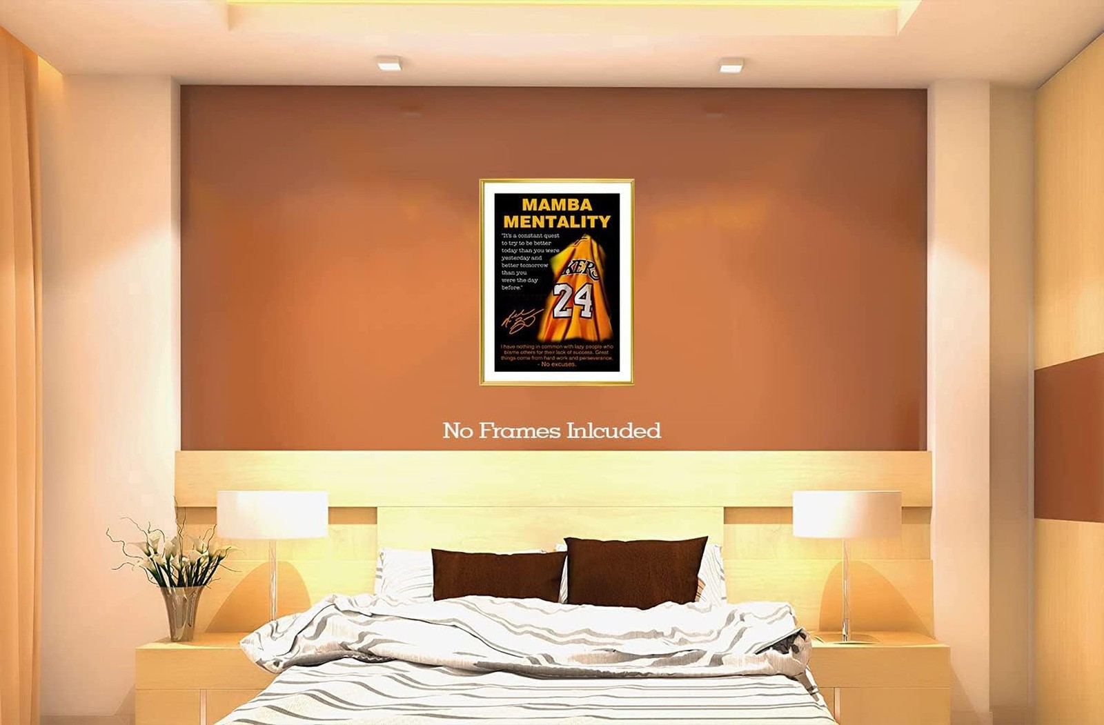 Black Mamba Inspirational Quotes Poster, Black Mamba Mentality Wall Art Decor…