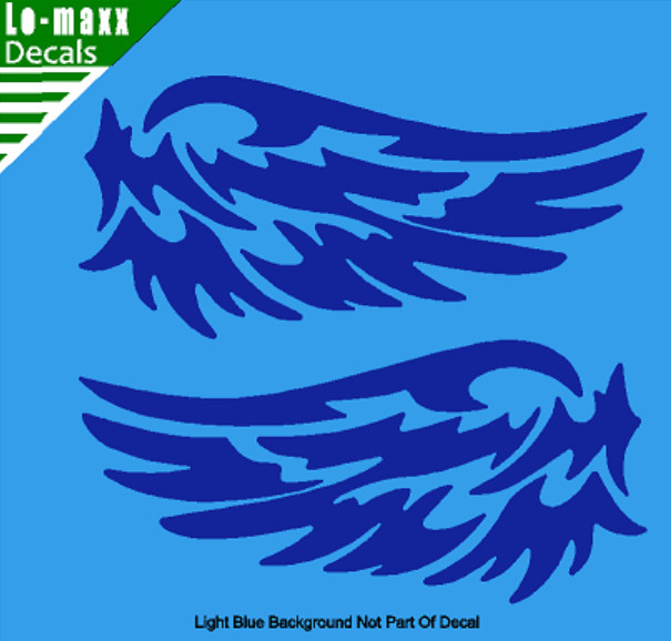 Set Of Angel Wings Car Truck SUV Boat Glass Superior Quality Die Cut Vinyl Decal