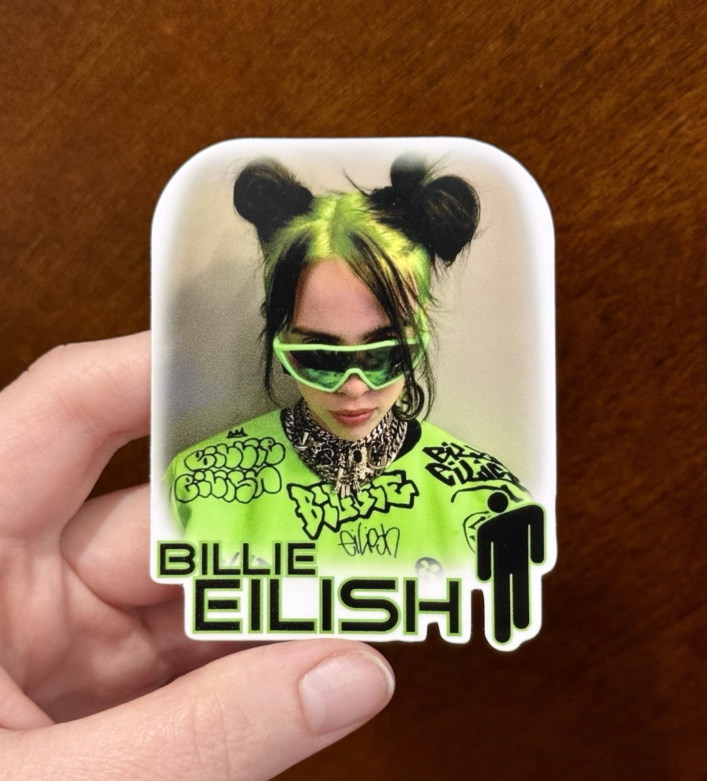 3” Billie Eilish Green Black Blohsh Music Singer Celebrity Vinyl Sticker