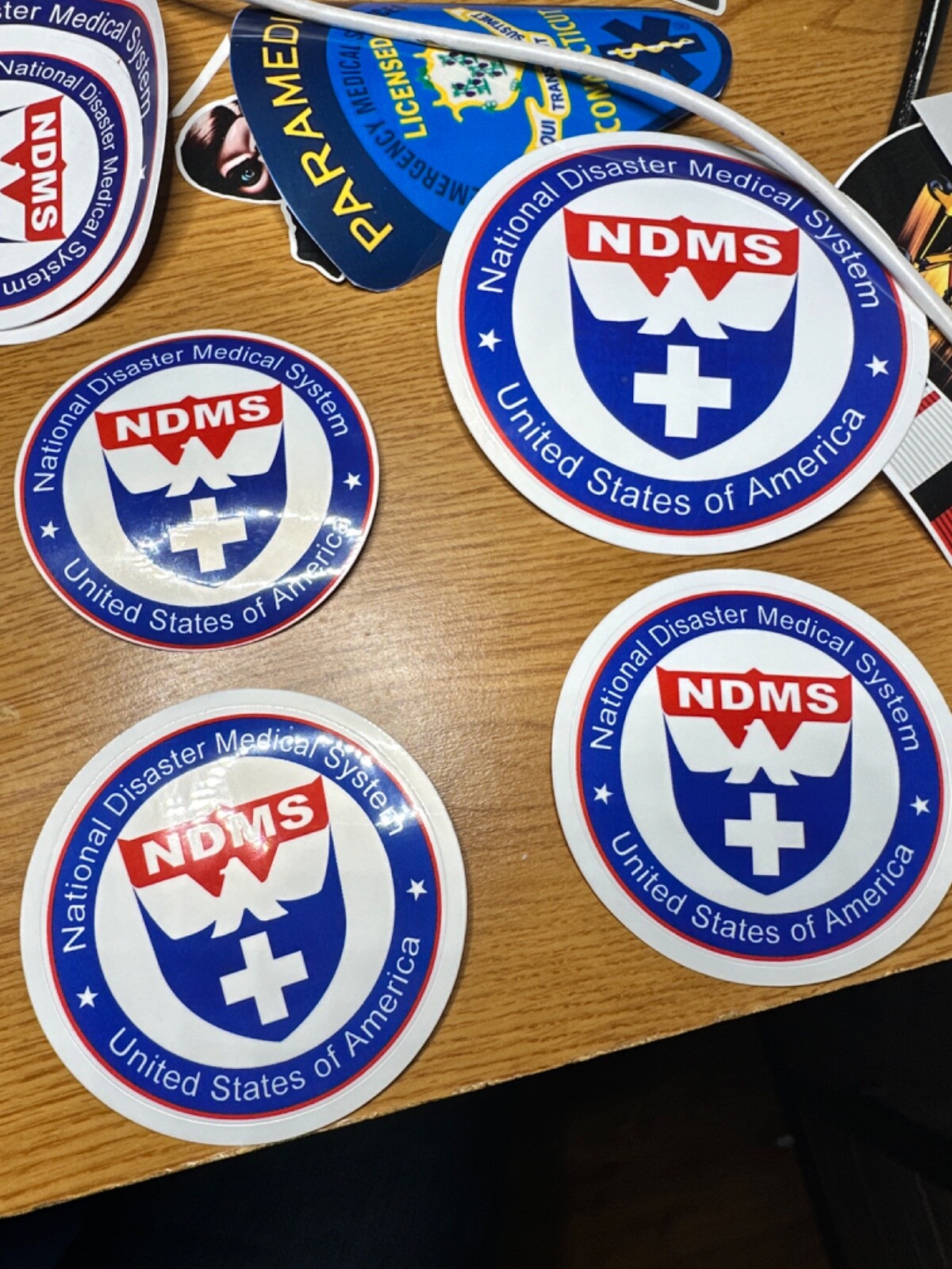 NDMS sticker vinyl laminated glossy HHS DHS FEMA patriotic USA