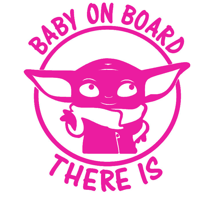 BABY YODA, GROGU, BABY ON BOARD, FULL, Decal Stickers for Cars, Window, Laptops