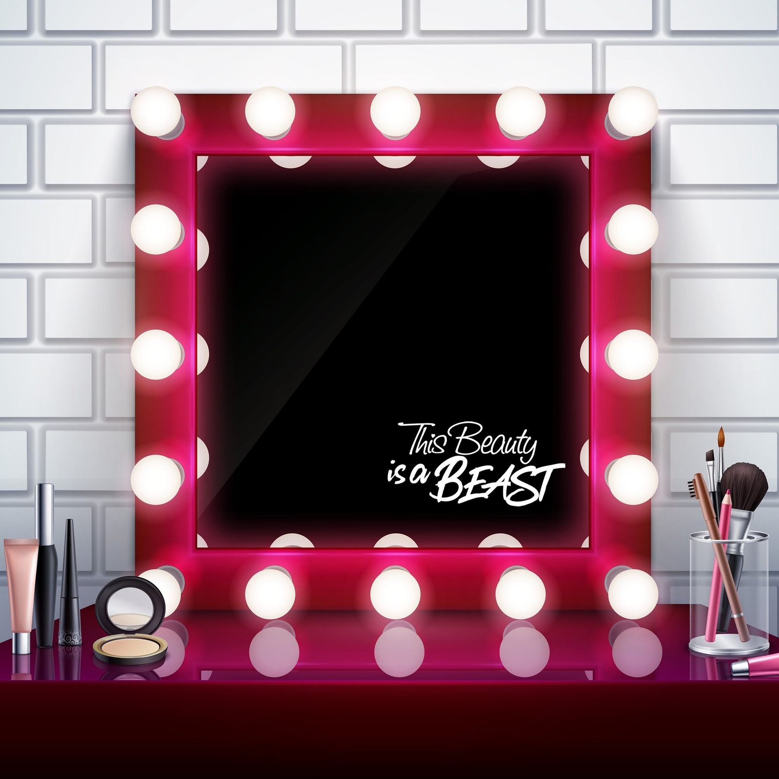 This Beauty is a Beast Motivational Self-Esteem Quote Vinyl Decal Sticker for Mi