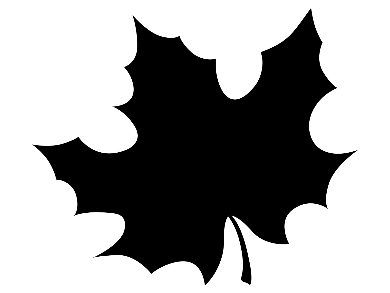 Autumn Leaf Fall Leaves Silhouette Maple Tree Vinyl Decal Car Bottle Sticker
