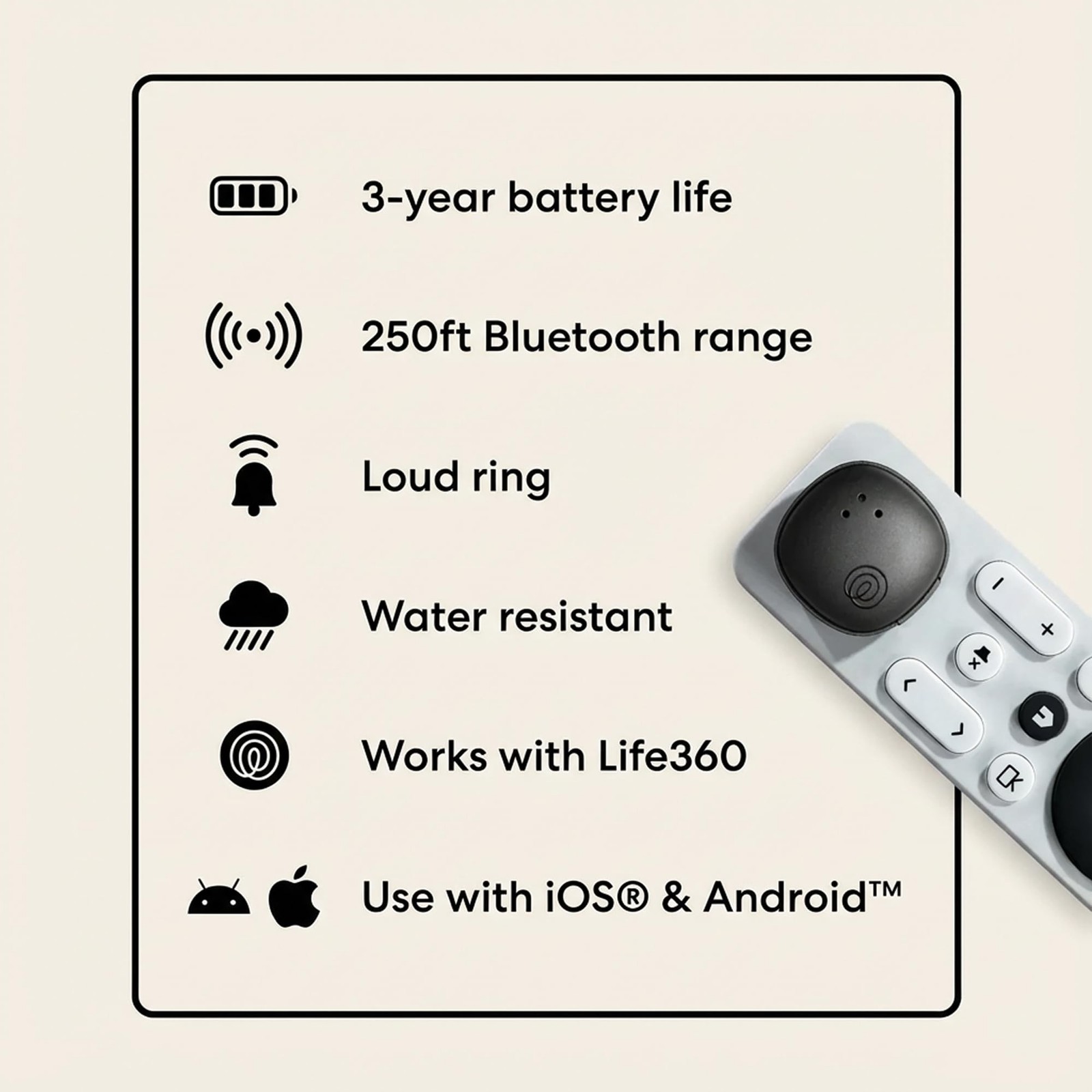 Life360 Tile Sticker – Small Bluetooth Tracker, Remote Finder and Item Locato…